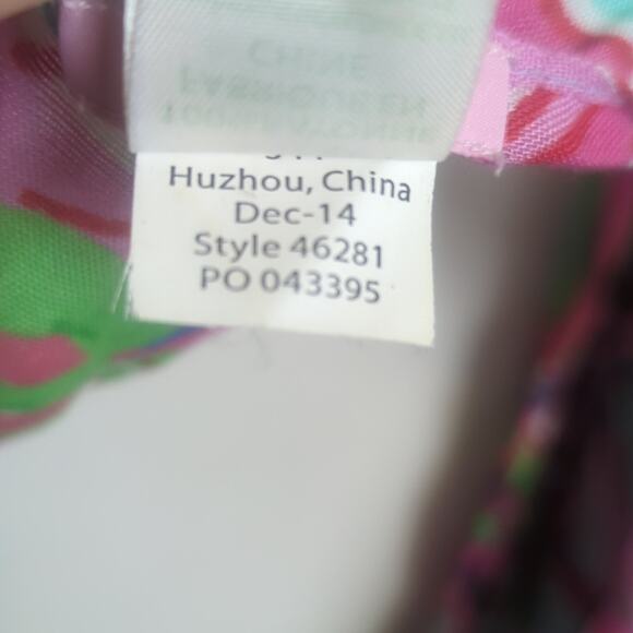 Lilly Pulitzer Infinity Scarf Pink Turquoise Style #4628 Tropical Resort Wear - Picture 6 of 8